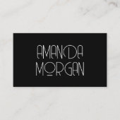 Moderne, solide zwarte minimalistische professione visitekaartje (Voorkant)