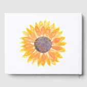 Moderne soonbloem gastenboek (Achterkant)