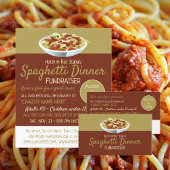 Moderne Spaghetti Diner Fondsenwervings Evenement Flyer