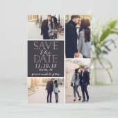Moderne sparen de Datum 4 Foto collage Save The Date (Staand voorkant)