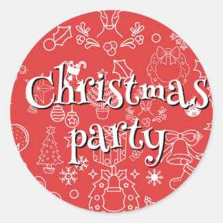 moderne Sparkle en Cheer: kerstfeest Ronde Sticker