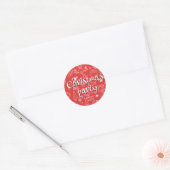 moderne Sparkle en Cheer: kerstfeest Ronde Sticker (Envelop)