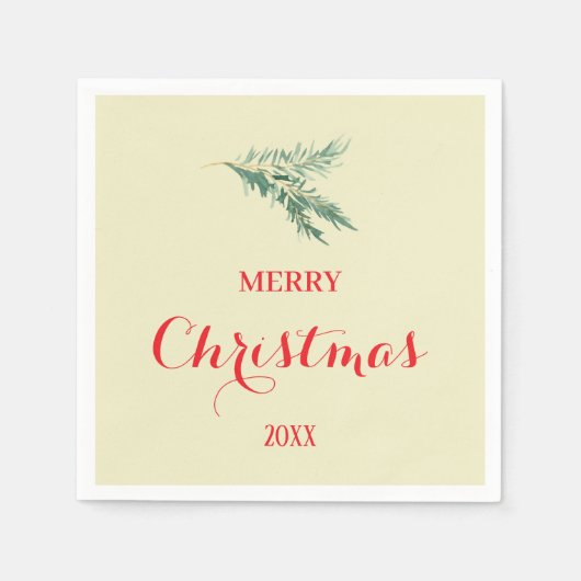 Moderne sparrentak voor Kerstmis Servet (Voorkant)