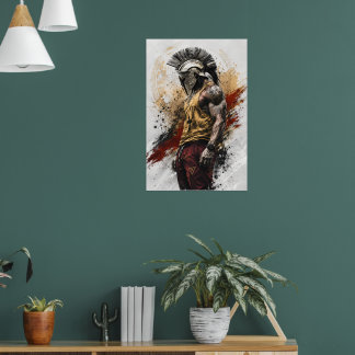 Moderne Spartaanse Krijger – Oude Kracht Modern B Poster