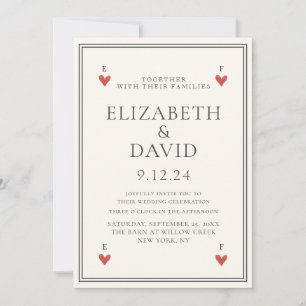 moderne speelkaarten harten Eenvoudig huwelijk Kaart