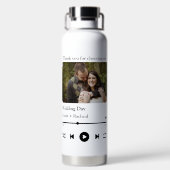 Moderne speellijstfoto van muzieklied waterfles (Achterkant)