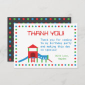 Moderne speelplaats Kinderen van afgelopen dag Dan Bedankkaart (Voorkant / Achterkant)