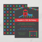 Moderne speelpleisters op thuisdag kaart (Voorkant / Achterkant)