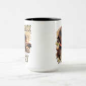 Moderne speelse eenvoudige grunge aangepaste huisd mok (Midden)