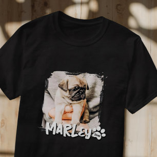 Moderne speelse eenvoudige grunge aangepaste huisd t-shirt