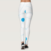 Moderne, speelse, leuke, leuke blauwe ballen patro leggings (Achterkant)