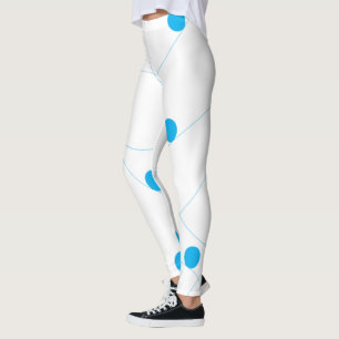 Moderne, speelse, leuke, leuke blauwe ballen patro leggings