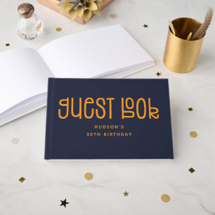 Moderne Speelse Typografie Verjaardag Gastenboek