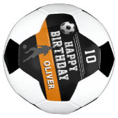 Moderne Speler Silhouet Gelukkige Verjaardag Voetbal (Gedraaid)