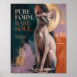Moderne Sphynx Kat Kunst Poster