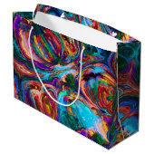 Moderne spiegel van verf groot cadeauzakje (Achterkant Gekanteld)