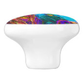 Moderne spiegel van verf keramische knop (Zijkant)