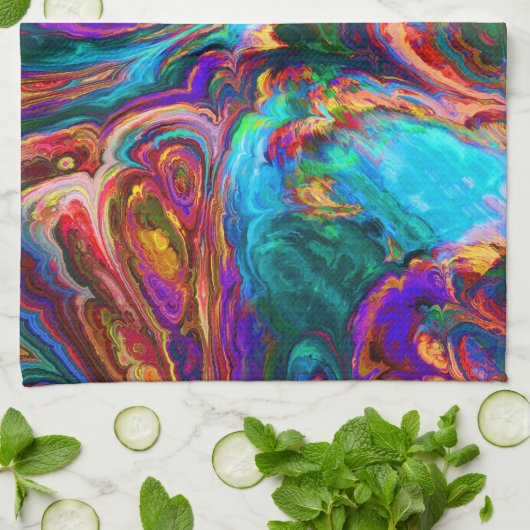 Moderne spiegel van verf theedoek (Gevouwen)