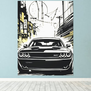 Moderne Spierauto Front Pop Art Illustratie Print