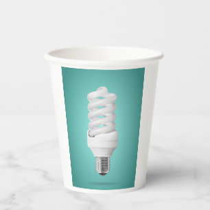 Moderne Spiraalvormige Compacte Fluorescentie Lamp Papieren Bekers