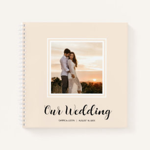 Moderne Spiral Guest Book op Photo Wedding Notitieboek
