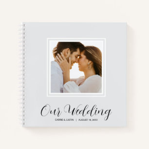 Moderne Spiral Guest Book op Photo Wedding Notitieboek