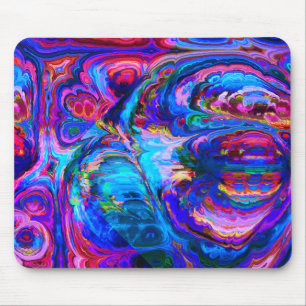 Moderne Splash van Paarse Hue Paints Muismat