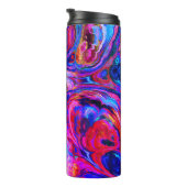 Moderne Splash van Paarse Hue Paints Thermosbeker (Geroteerd rechts)