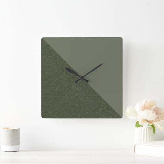 Moderne Split Moss groene wandklok Vierkante Klok (Huis)