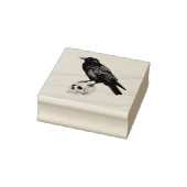 Moderne Spooky Crow op schedel Rubberstempel (Stempel)