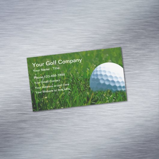 Moderne Sport Golf Thema Magnetische Visitekaartje Magnetisch Visitekaartje (Voorbeeld)