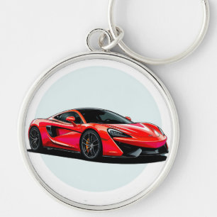 Moderne sportauto sleutelhanger