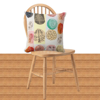 Moderne Spotlight Pen & Ink Natuur Patroon Kussen