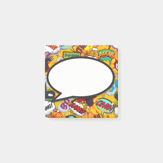 Moderne spraakballon grappig stripboek post-it® notes (Voorkant)