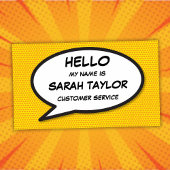 Moderne spraakballon in stripboekstijl naambadge