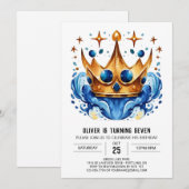 Moderne sprookje prins kroonverjaardag kaart (Voorkant / Achterkant)