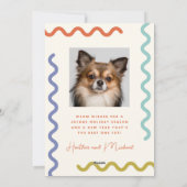 Moderne Squiggle Carte photo de vacances unique (Dos)