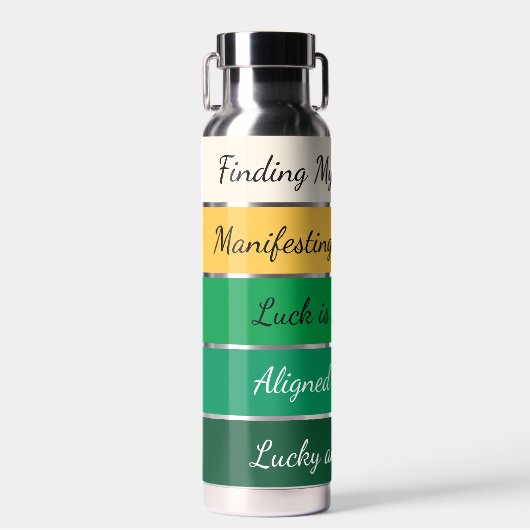 Moderne St. Patrick’s Day Gradiënt Waterfles (Voorkant)