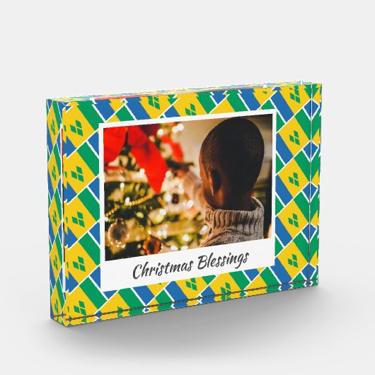 Moderne ST VINCENT FLAG Kerstmis Fotoblokken (Links)