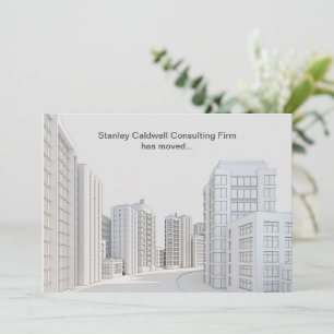 Moderne Stadsarchitectuur Custom Business Moving Aankondiging