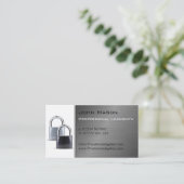 Moderne stalen padlock, Locksmith Visitekaartje (Staand voorkant)
