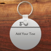 Moderne stalen tractor-Sleutelhanger Sleutelhanger (Voorkant)