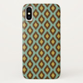 Moderne stammenikat blauw geel modern Case-Mate iPhone case (Achterkant)