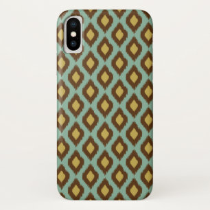 Moderne stammenikat blauw geel modern iPhone x hoesje
