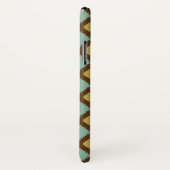 Moderne stammenikat blauw geel modern Case-Mate iPhone case (Achterkant / rechts)