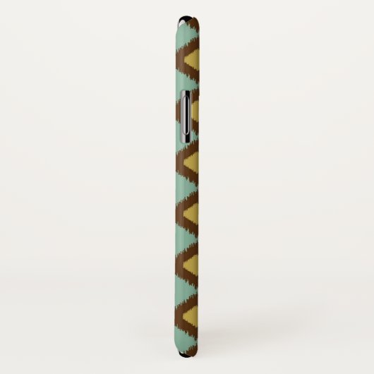 Moderne stammenikat blauw geel modern Case-Mate iPhone case (Achterkant / rechts)