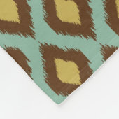 Moderne stammenikat blauw geel modern fleece deken (Hoek)