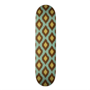 Moderne stammenikat blauw geel modern skateboard