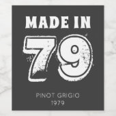 Moderne stand van zaken in 79 oktober wijn etiket (Enkel label)