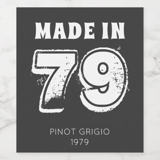 Moderne stand van zaken in 79 oktober wijn etiket (Enkel label)